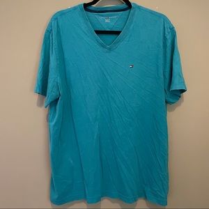 Tommy Hilfiger Teal V-Neck Tee
